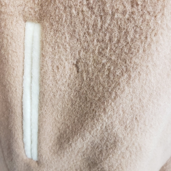 VINTAGE 90s Felted Wool Coat Med. Camel & Cream Midi Length GUC - Picture 11 of 15